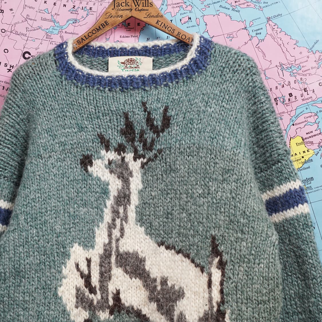 캐나다 Turtle 퓨어 울 핸드메이드 니트 상품이미지2