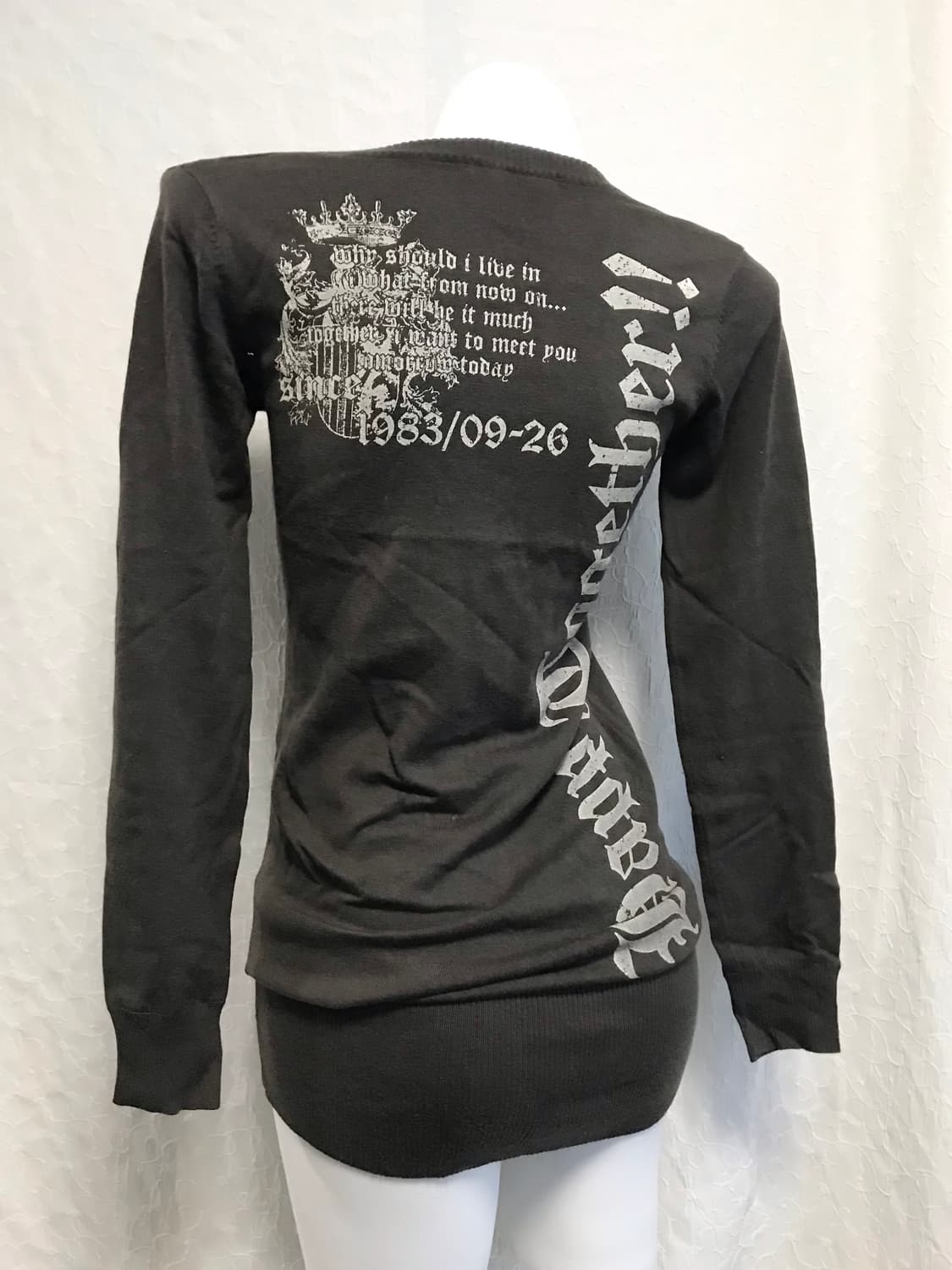 빈티지 ingni 잉그니 갸루 펑크 레터링 니트 롱슬리브 탑 상품이미지4