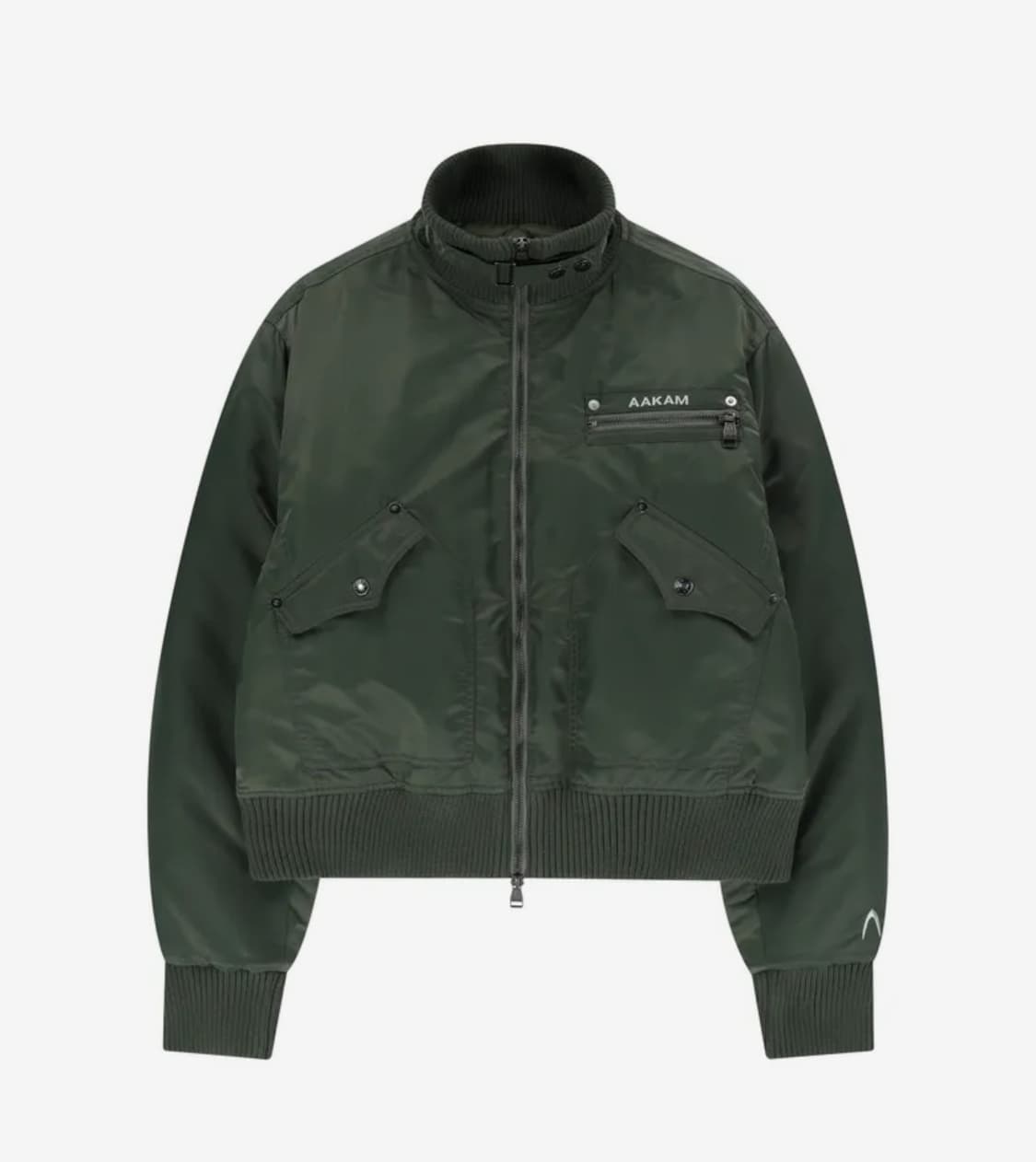 아캄 High-Neck Bomber Jacket (Khaki) (2) 상품이미지1