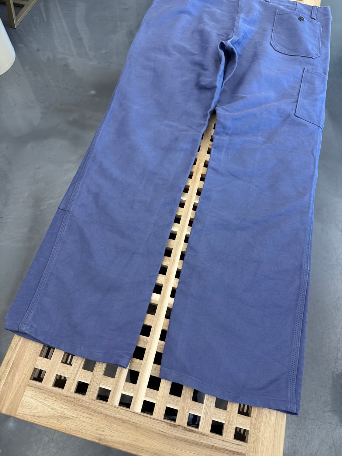 OLD VINTAGE ROFA GREY BLUE 더블니 프렌치워크팬츠 상품이미지9