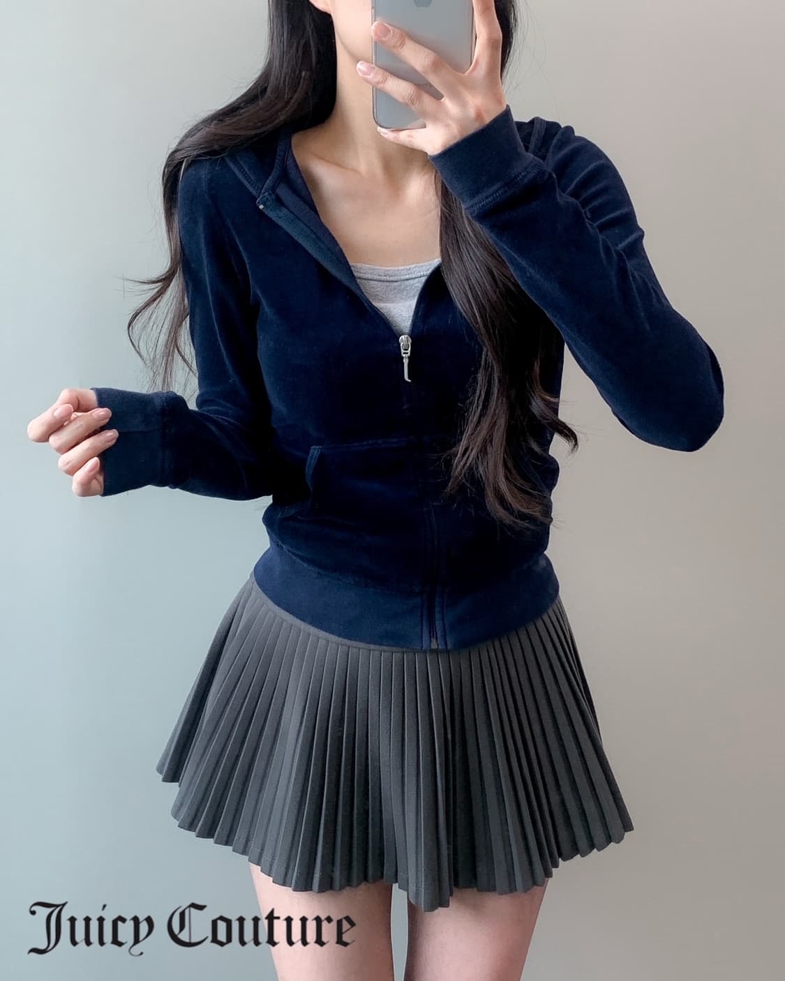 쥬시 꾸띄르 벨벳 후드집업 상품이미지3