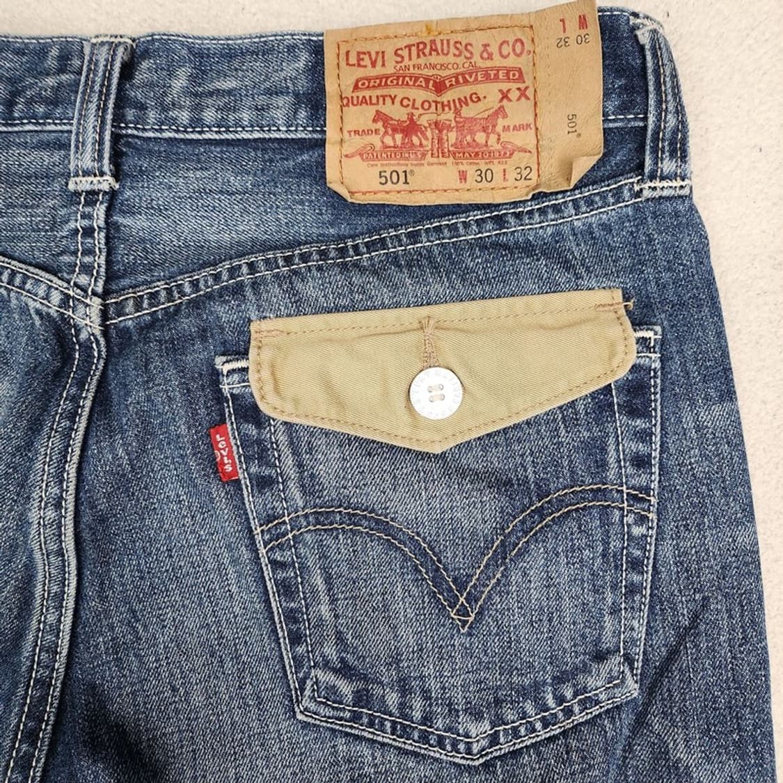 LEVI'S 501 스트레이트핏 워싱데님 팬츠 상품이미지5