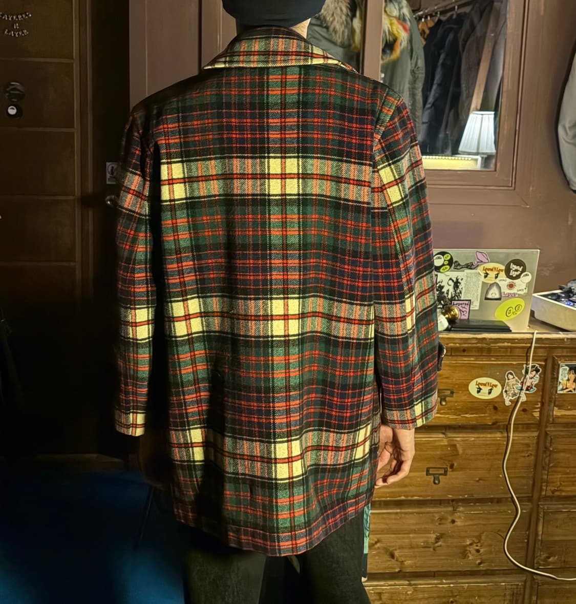 VAN JACKET CHECK PATTERN COAT 상품이미지3