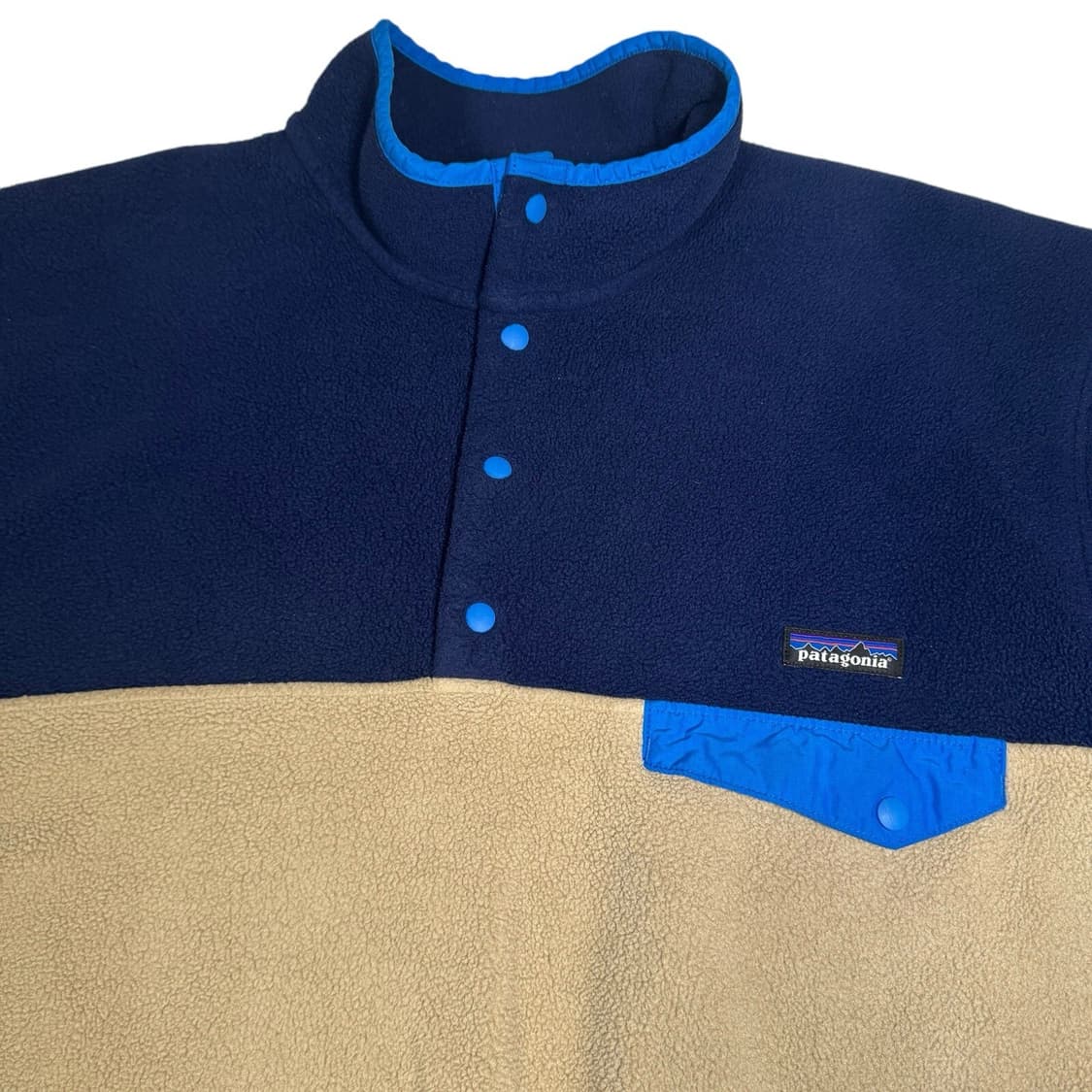 90s 파타고니아 신칠라 스냅-티 플리스 네이비/베이지 상품이미지2