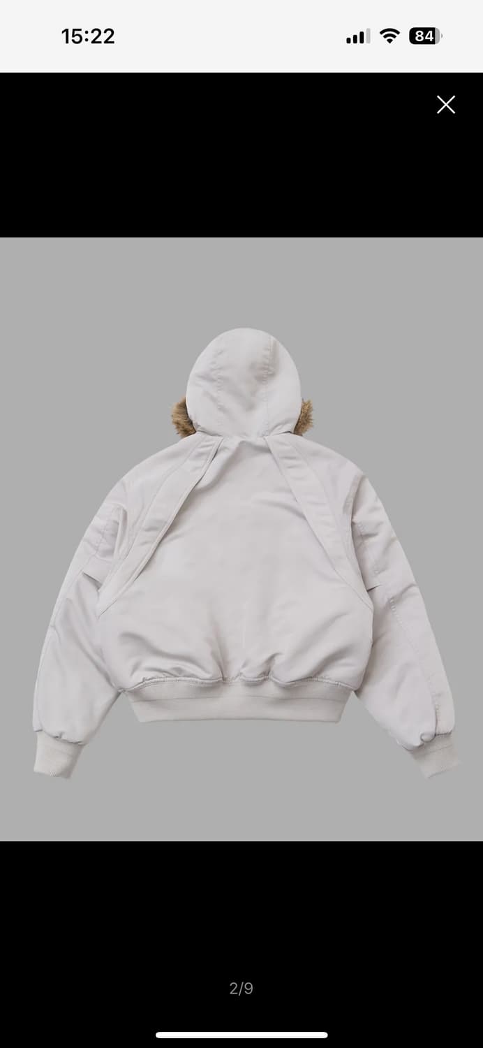 더뮤지엄비지터 퍼후드 ma-1 점퍼 아이보리 M 상품이미지2