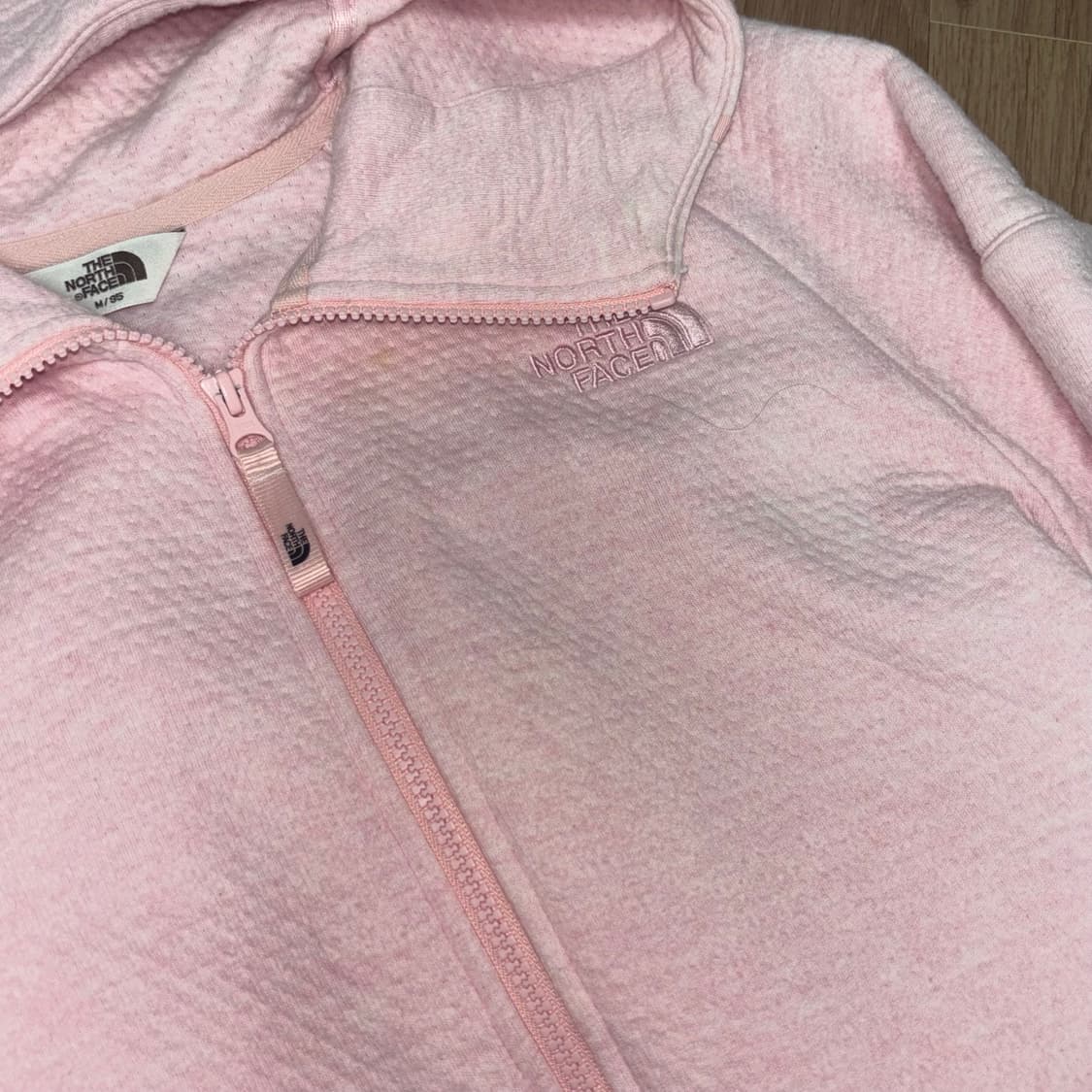 노스페이스 노페 핑크 딸기우유 후리스 플리스 후집 후드집업 상품이미지2