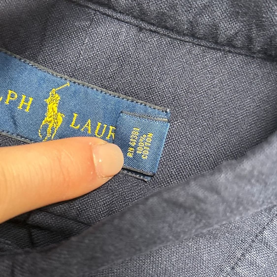 POLO BY RALPH LAUREN 옥스퍼드 셔츠 네이비 S 상품이미지5