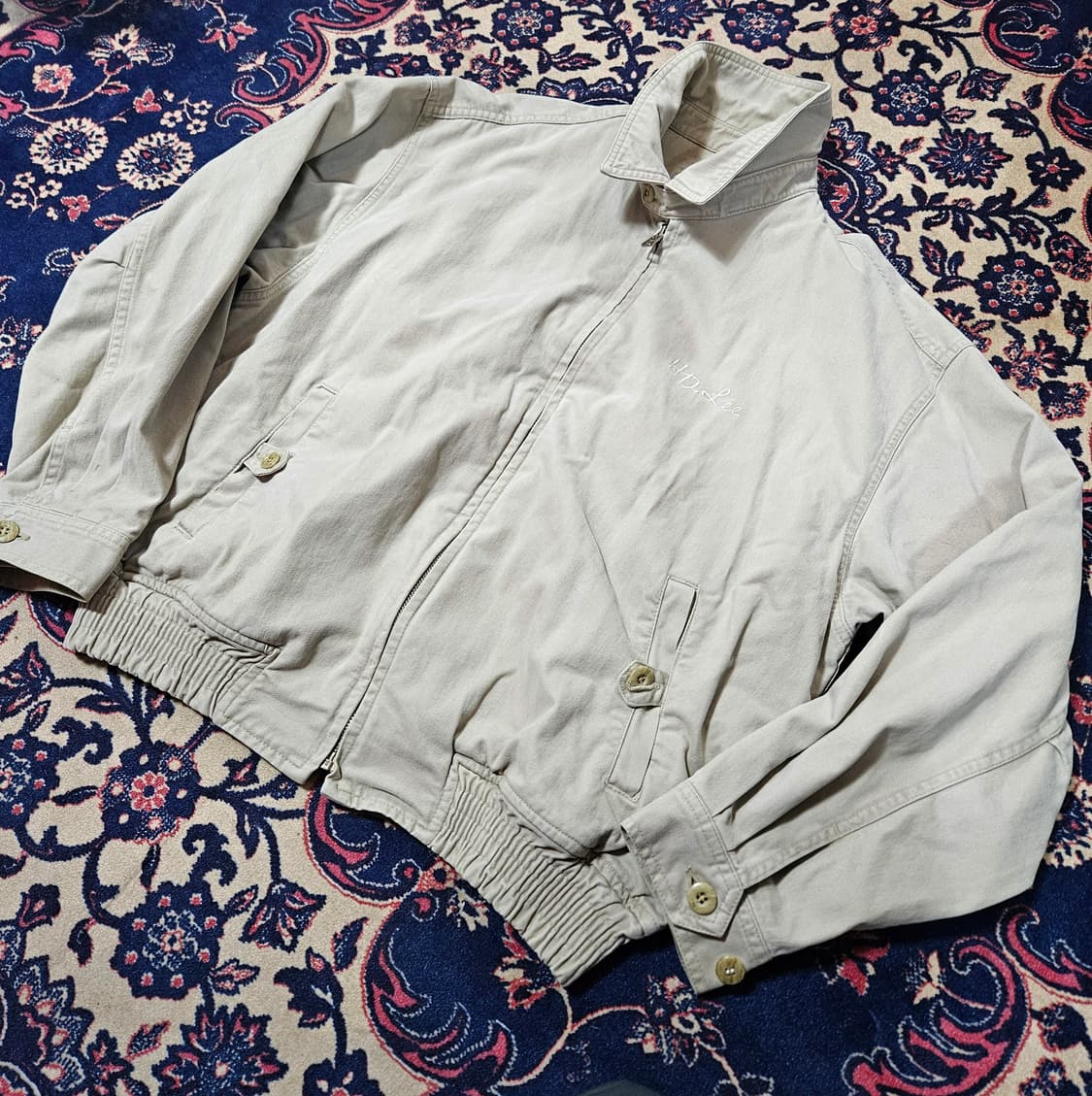 리(Lee) 90's Vintage 워크웨어 코튼 카라넥 집업자켓 상품이미지4