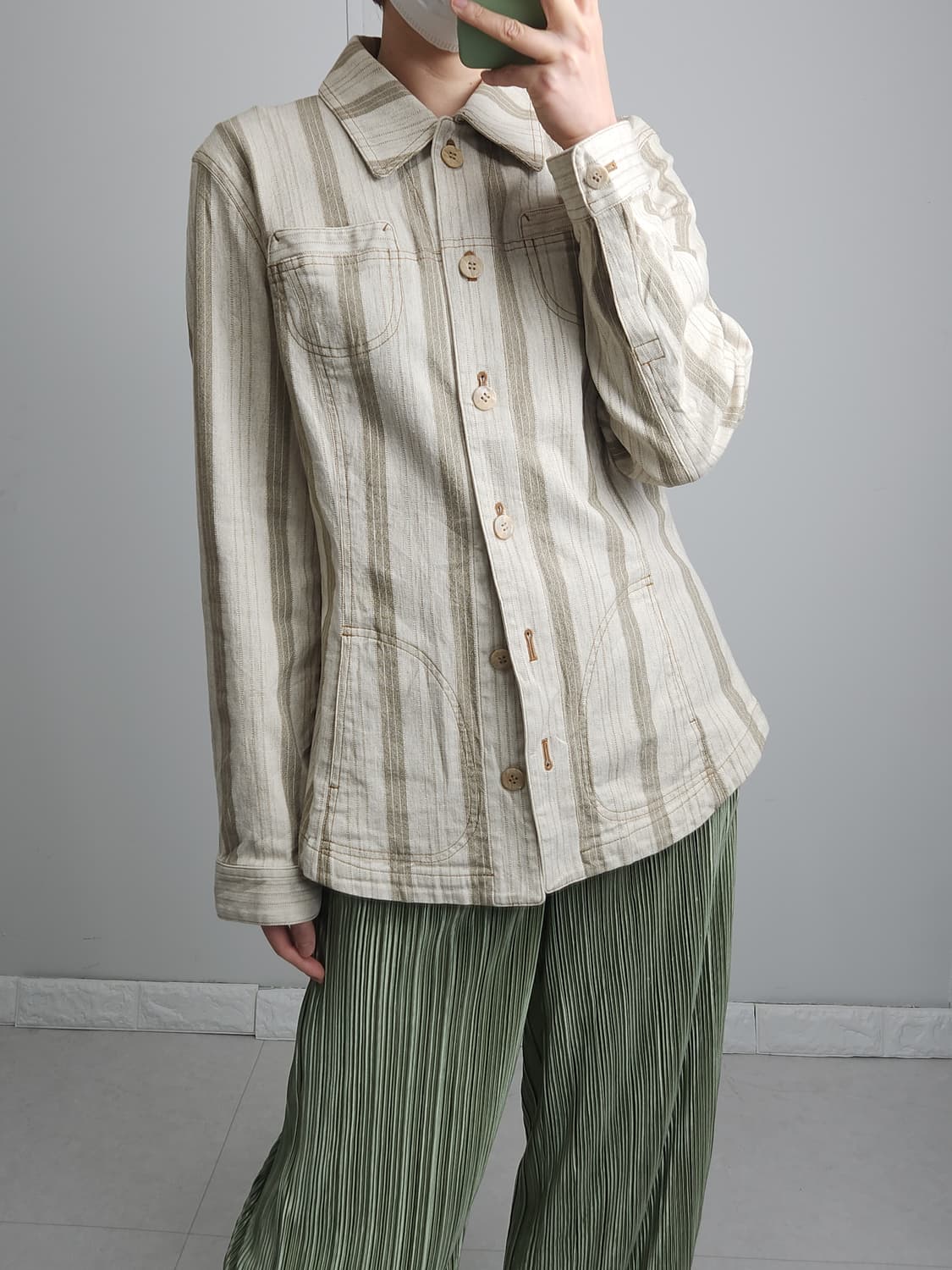 스트라이프 자켓•셔츠 상품이미지2