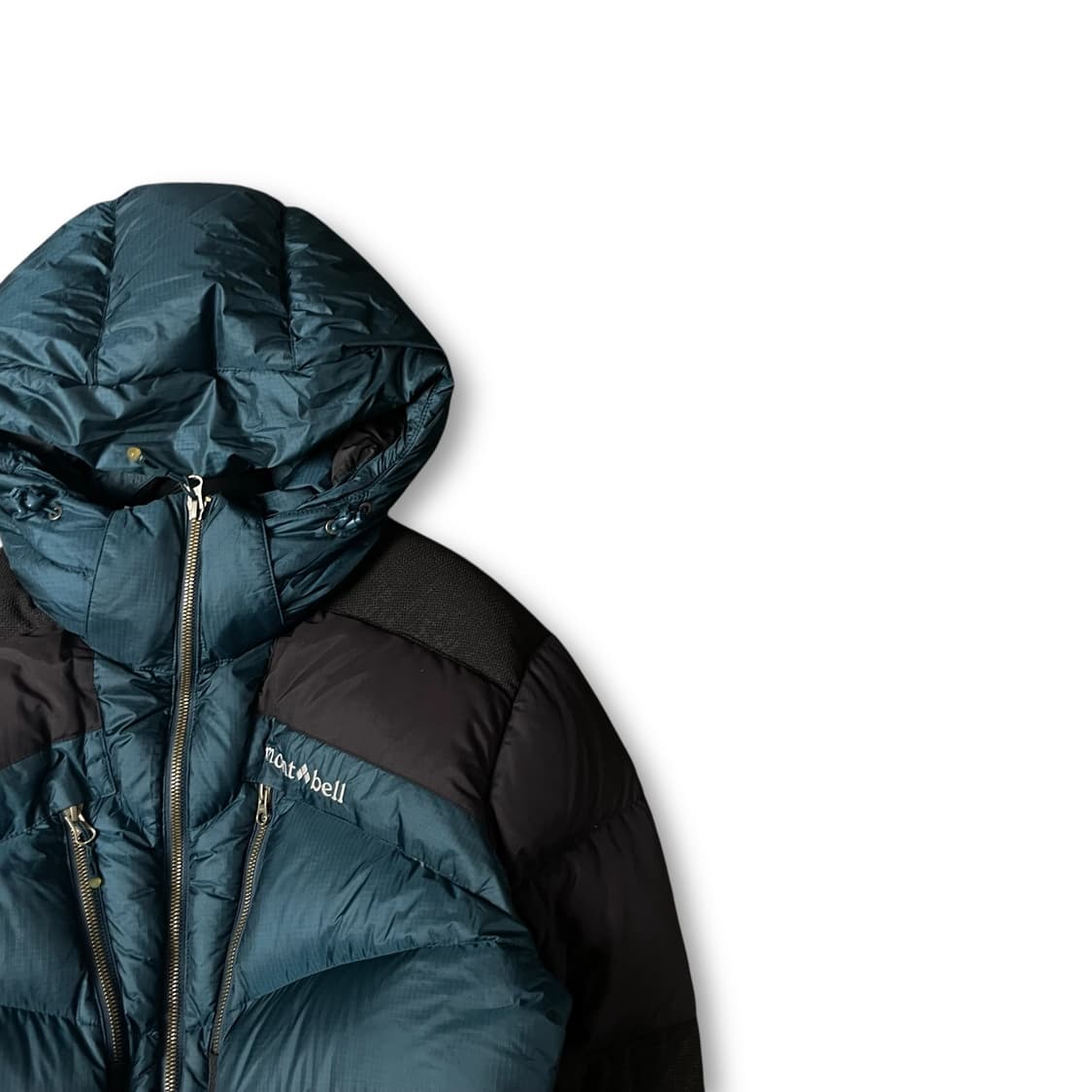 몽벨 투톤 배색 구스다운 패딩 점퍼 105 상품이미지2