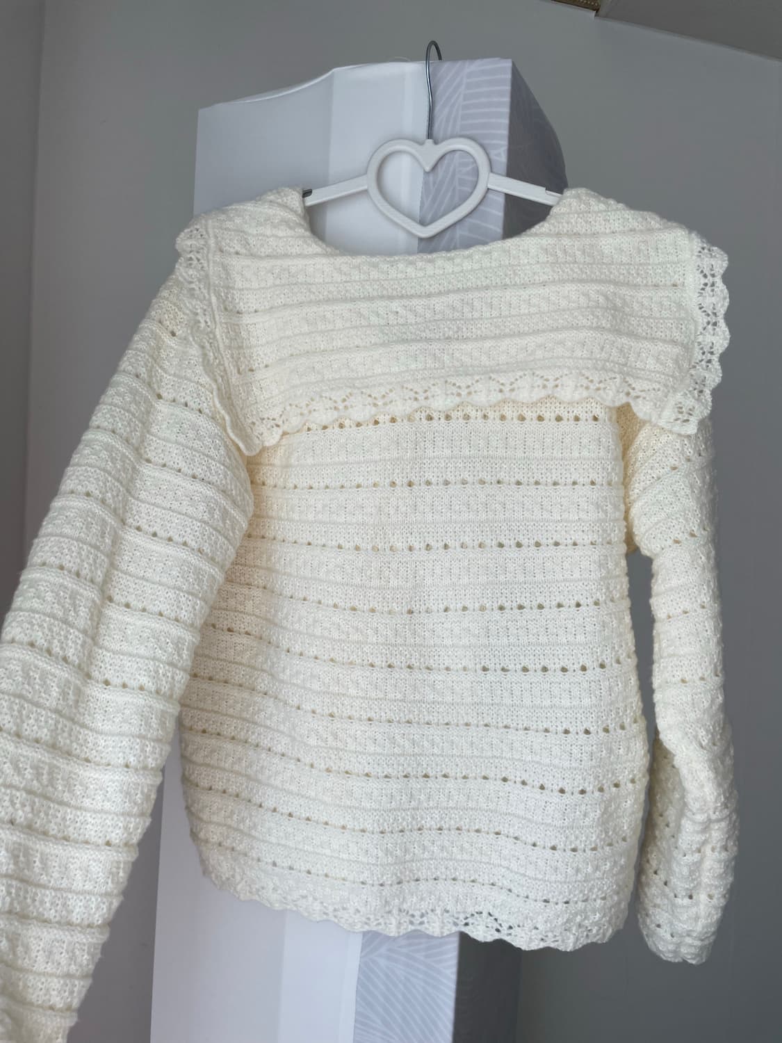 모리걸 펀칭 아이보리 가디건 상품이미지5