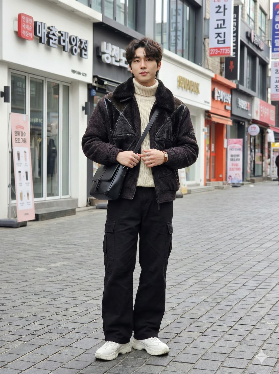 REDOX 레드옥스 울&소가죽 배색 패치워크 자켓 상품이미지1