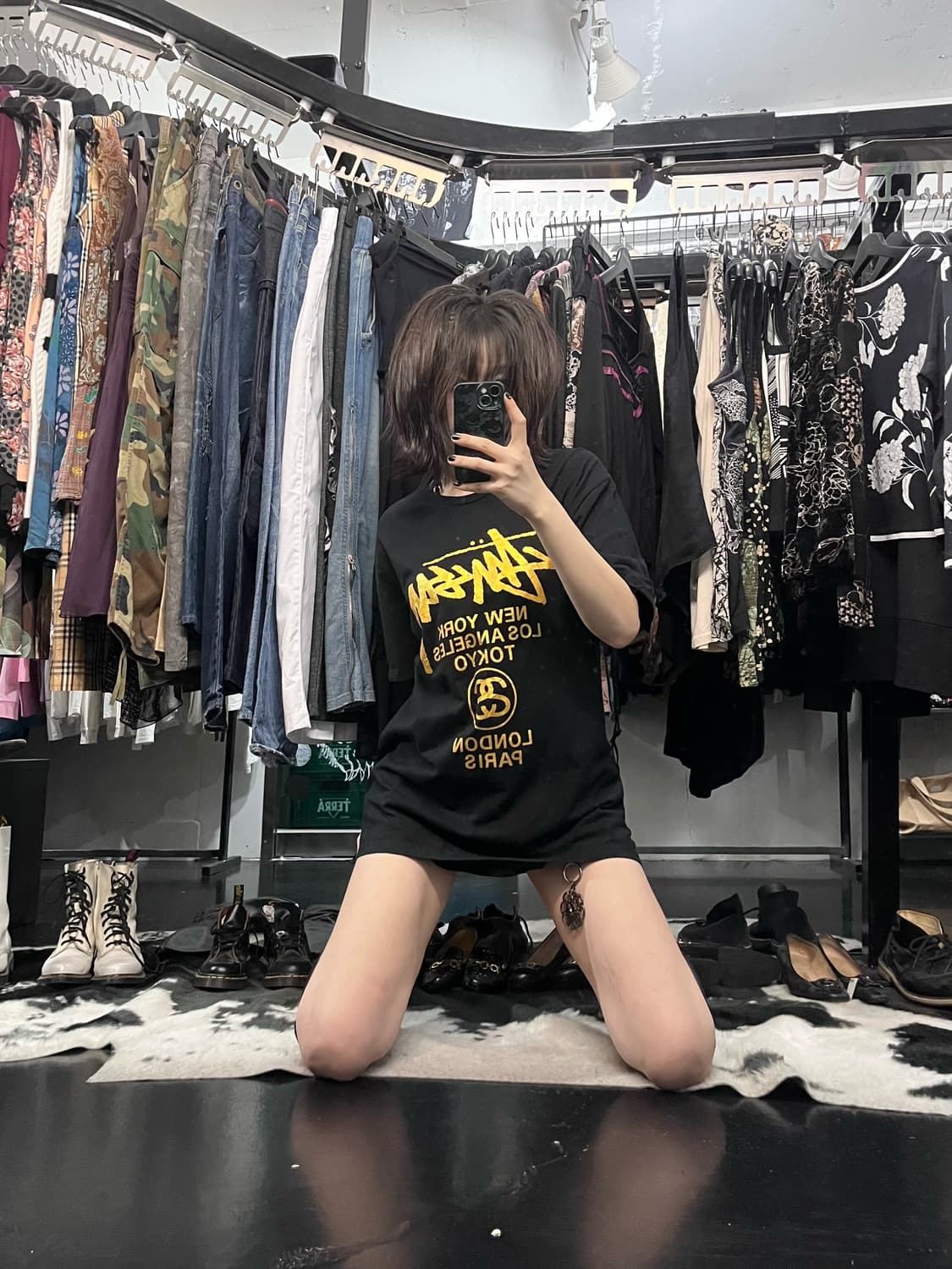 스투시 로고 프린팅 반팔 상품이미지1