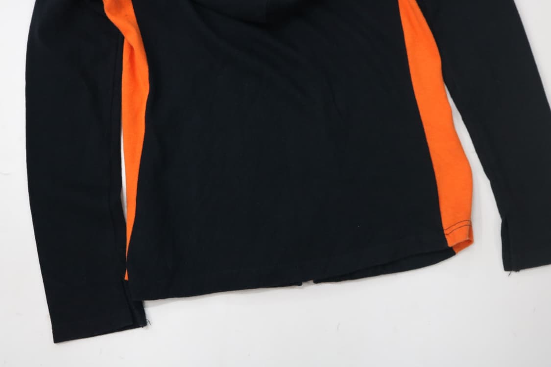 MCAMOZ&SPORT 블랙 오렌지 배색 사이드 라인 후드 집업 (M) 상품이미지8