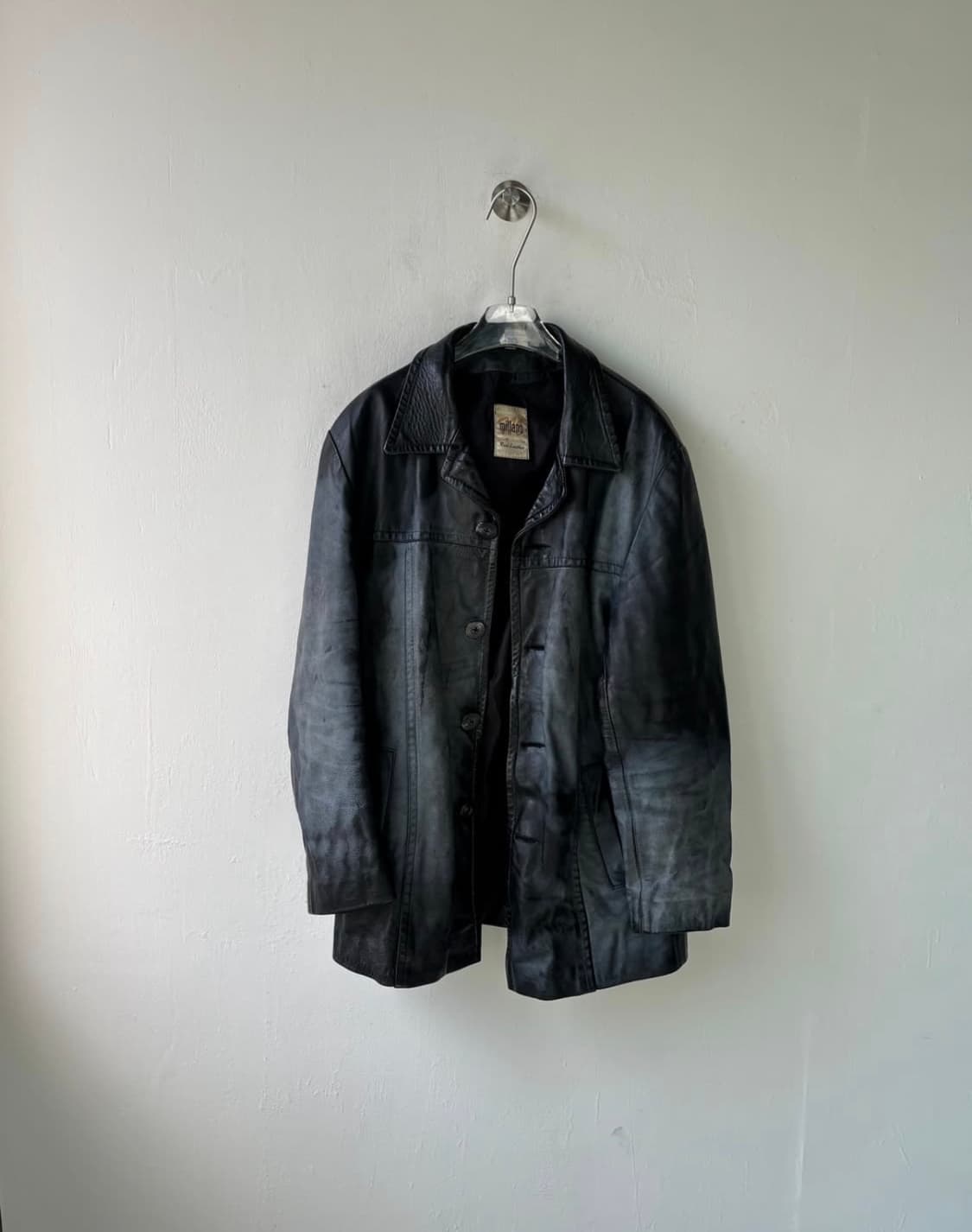 90s 이탈리안 레더 카코트 상품이미지1