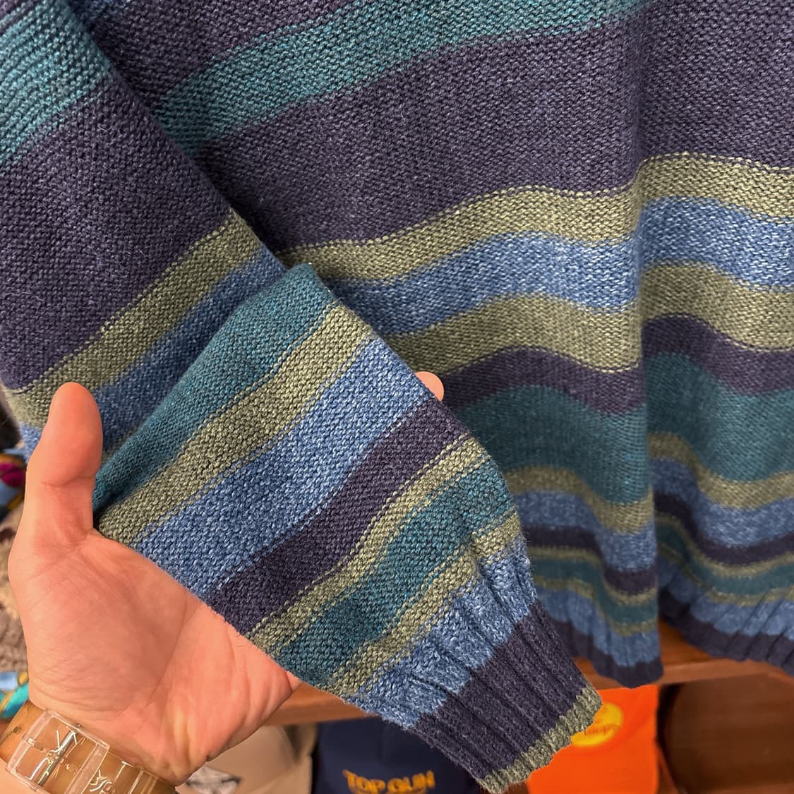 제이크루 멀티 스트라이프 플레인 코튼 니트 상품이미지4