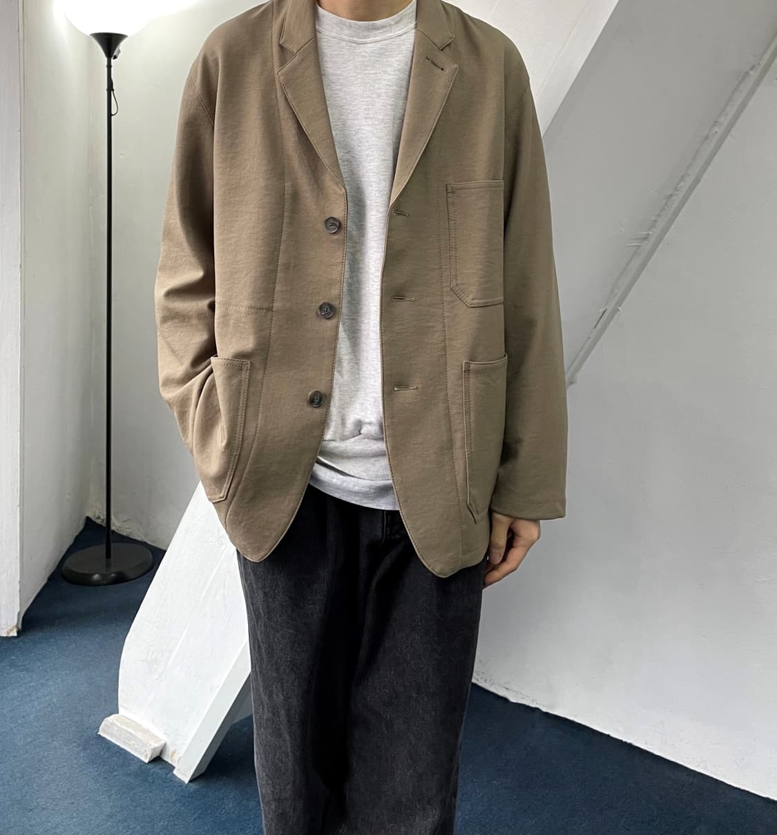 [unused,L] Relax single jacket 상품이미지1