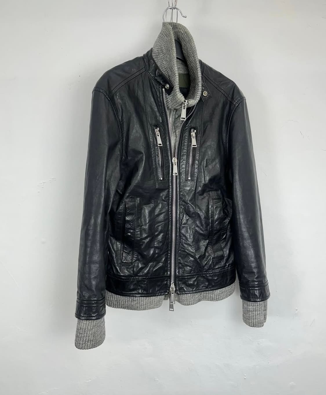 DSQUARED 2 Hybrid Knit-Trim Calf Leather 상품이미지2