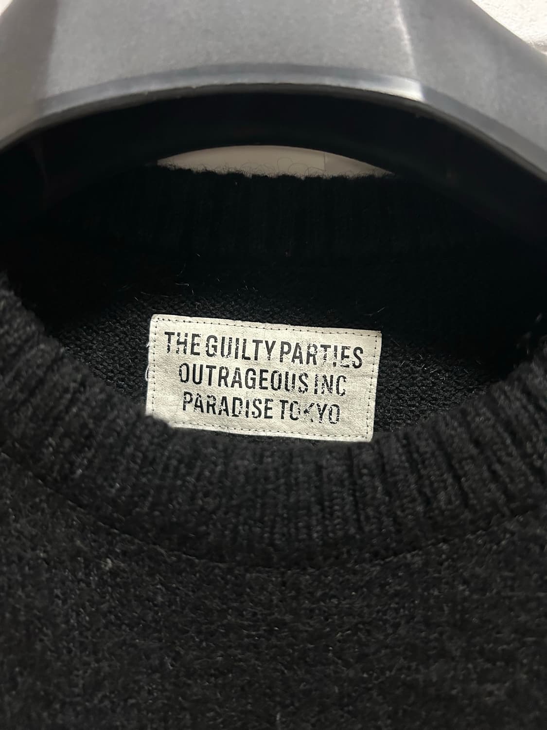 와코마리아 모헤어 니트 블랙 L사이즈 상품이미지3