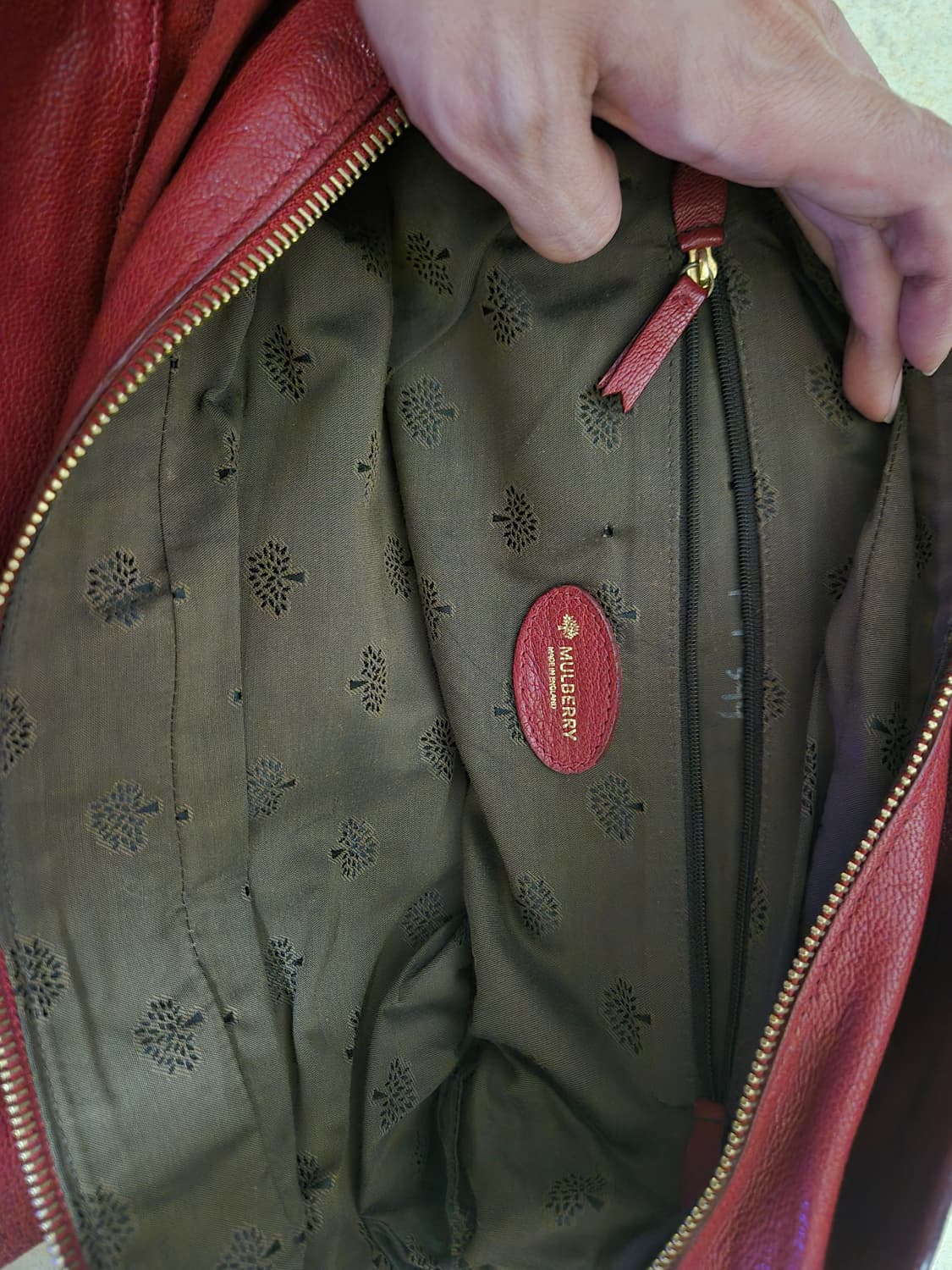 멀버리 레드 가죽 토트백 상품이미지2