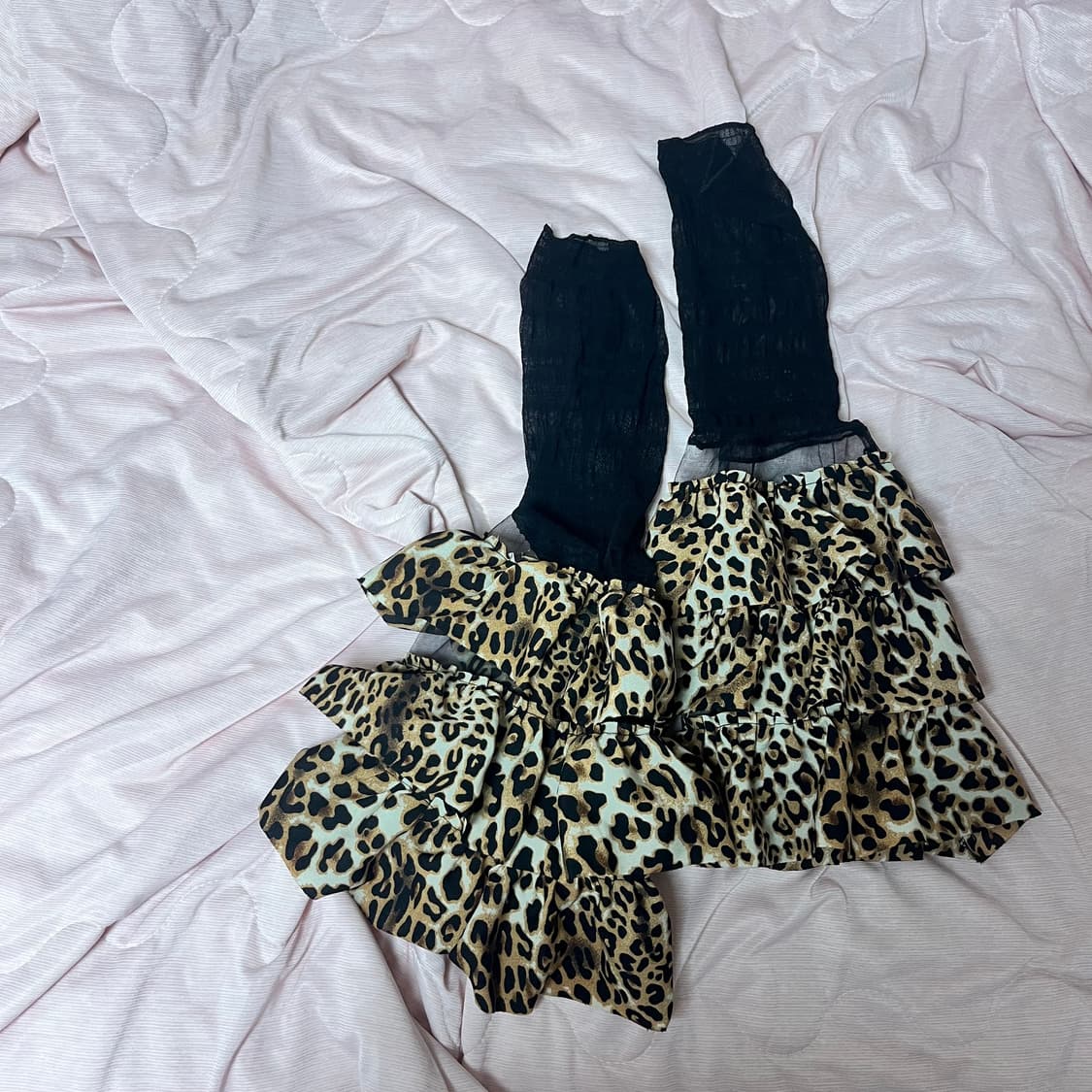 레그워머 오네갸루 호피 긱시크 대장템 라떼 y2k 고스펑크 공겜여주 상품이미지1