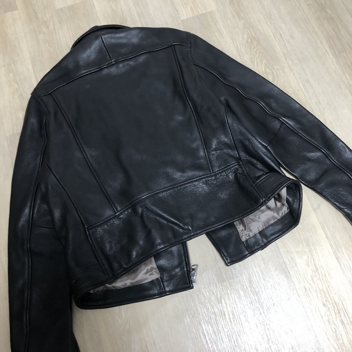 (105) H&M EDITION 소가죽 스웨이드 믹스 라이더 자켓 블랙 상품이미지9