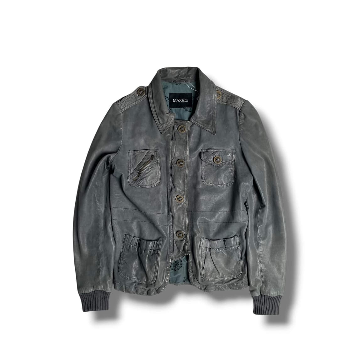 Max&co 그레이 양가죽 자켓 상품이미지1