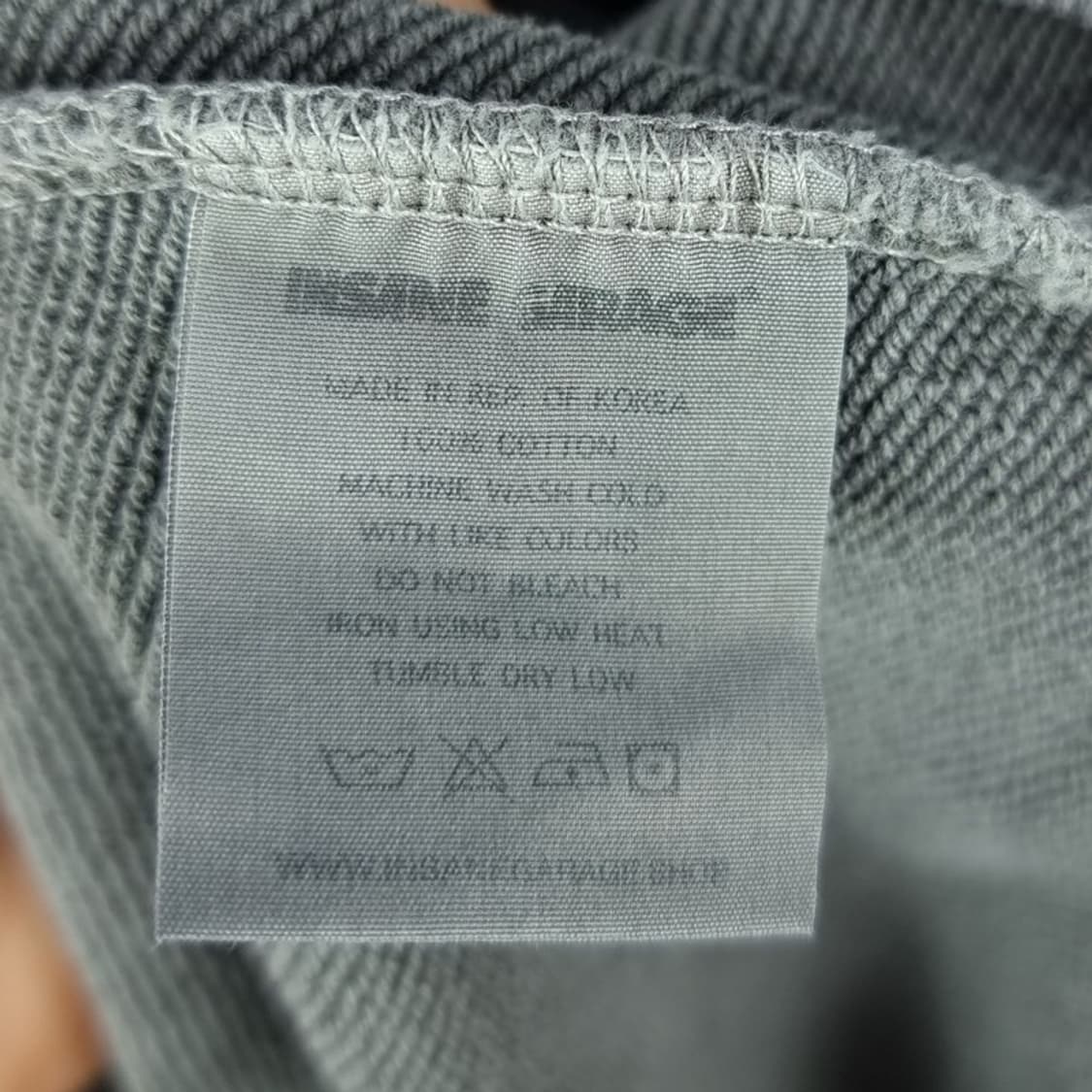 [인세인개러지] 플레임 프린팅 오버핏 피그먼트 맨투맨 챠콜 M19150 상품이미지9