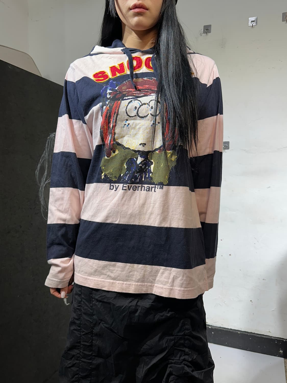 Nii 키치 스누피 프린팅 줄무늬 후드 L 상품이미지4