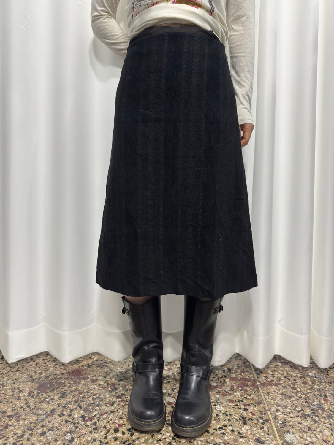 arti chaut design wool skirt 상품이미지3