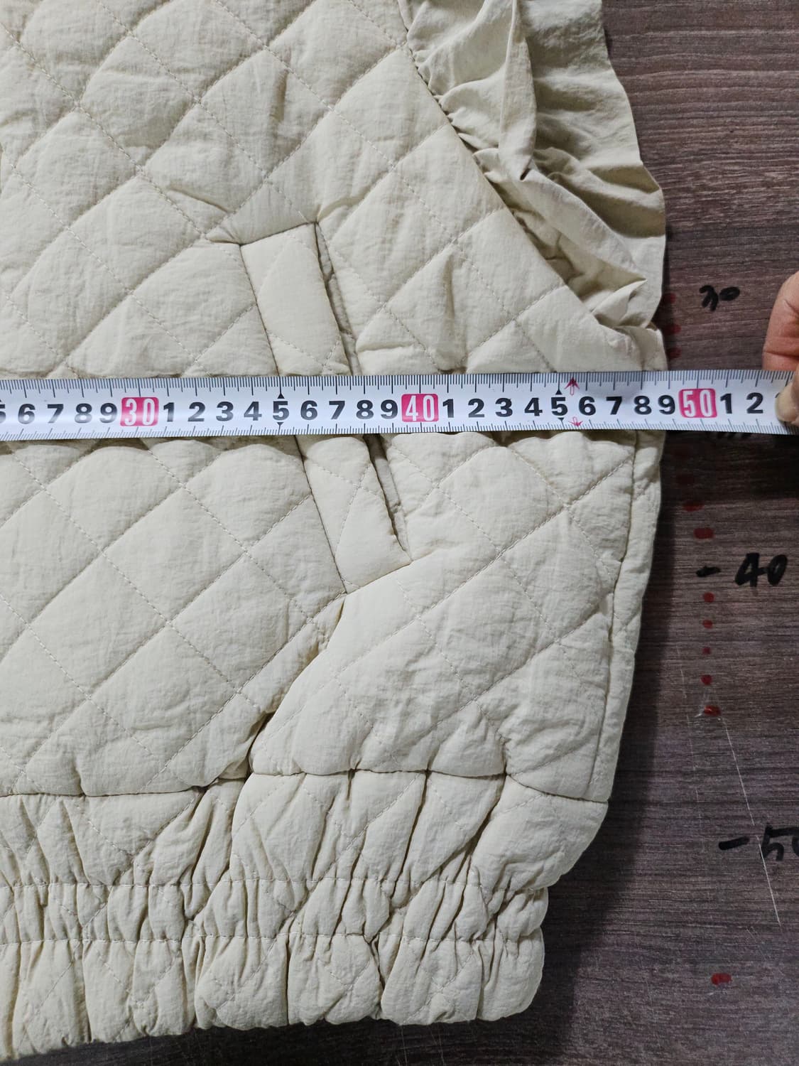 퀼팅 프릴 조끼 아이보리 여성용  M 상품이미지5