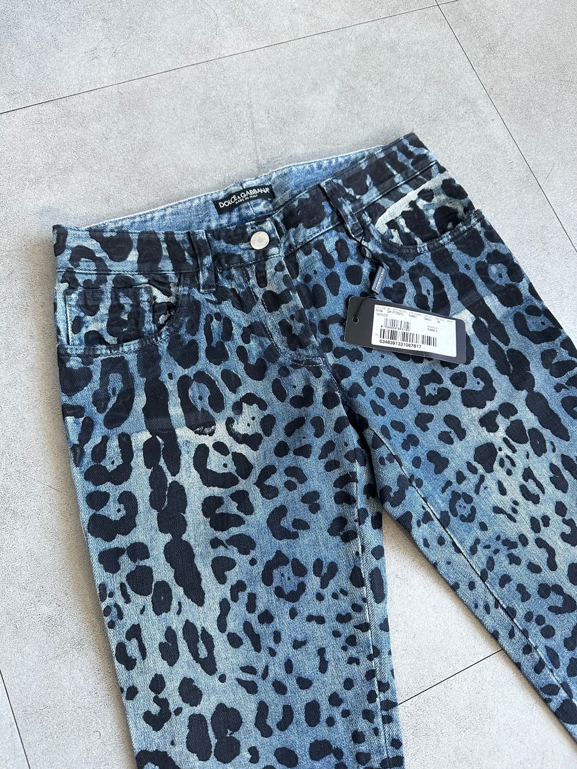 돌체앤가바나 블루 레오파드 데님팬츠 상품이미지2