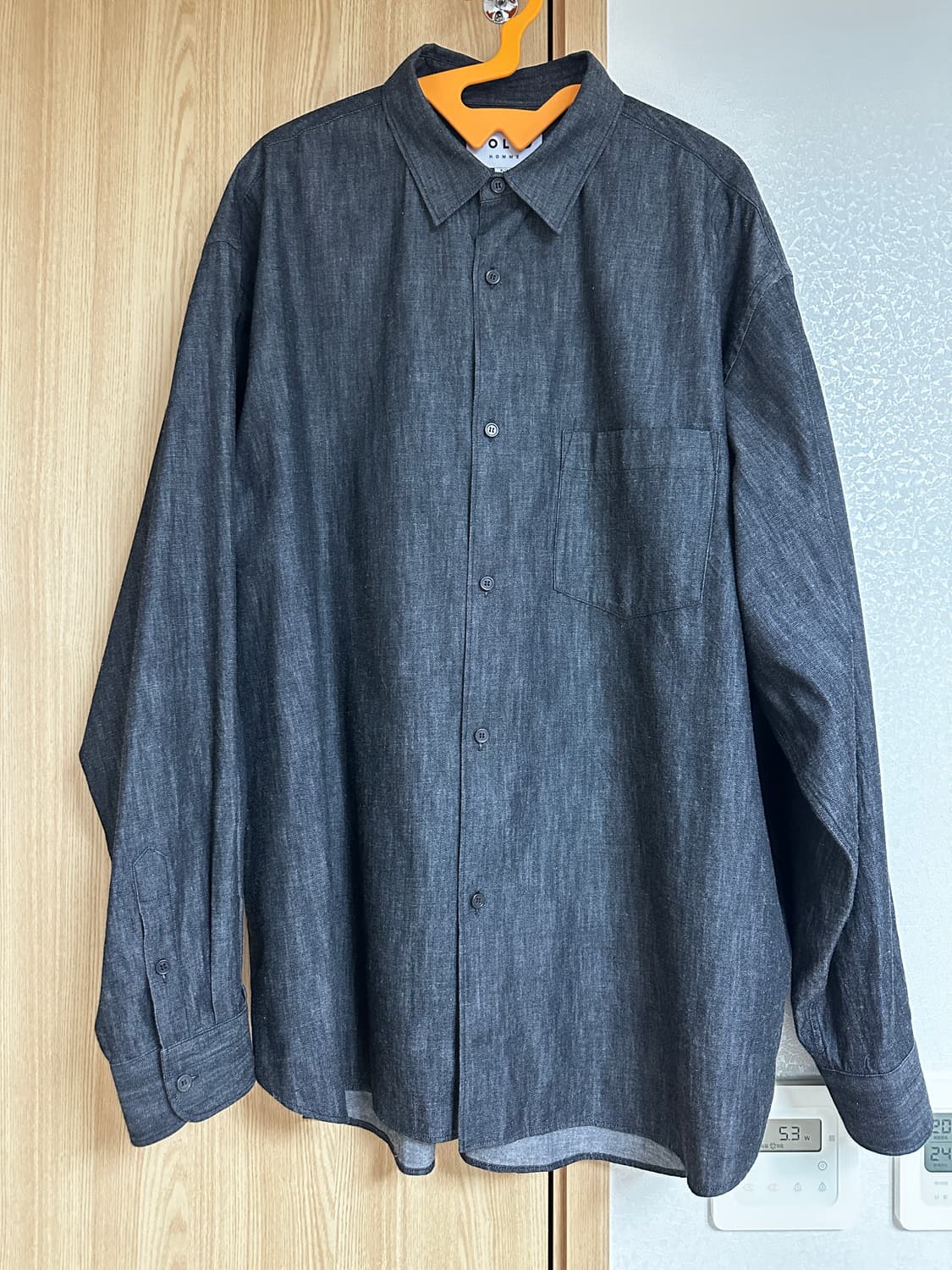 (52 1회착) 솔리드옴므 25ss 라이트 데님 셔츠 상품이미지1