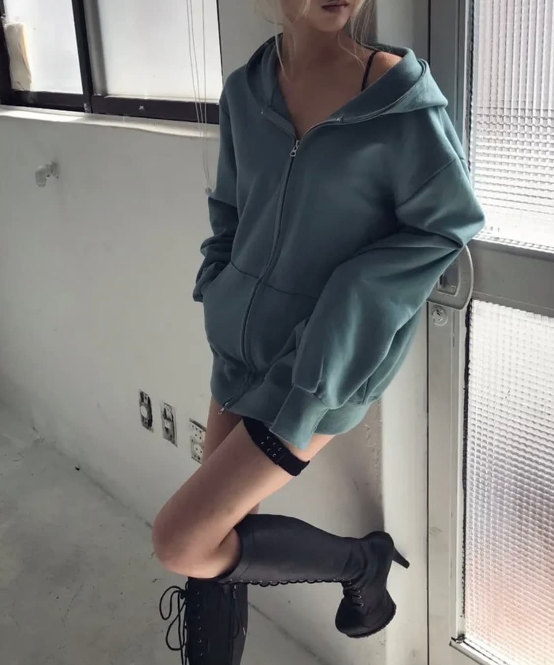 쿄이 민트 후드집업 상품이미지3