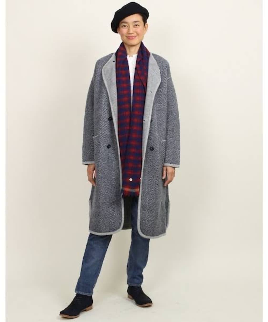 45rpm 플로트 헤링본 울 코트 상품이미지2