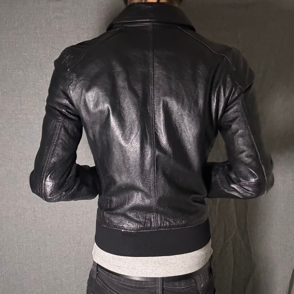 japan vintage lamb skin leather jacket 상품이미지8