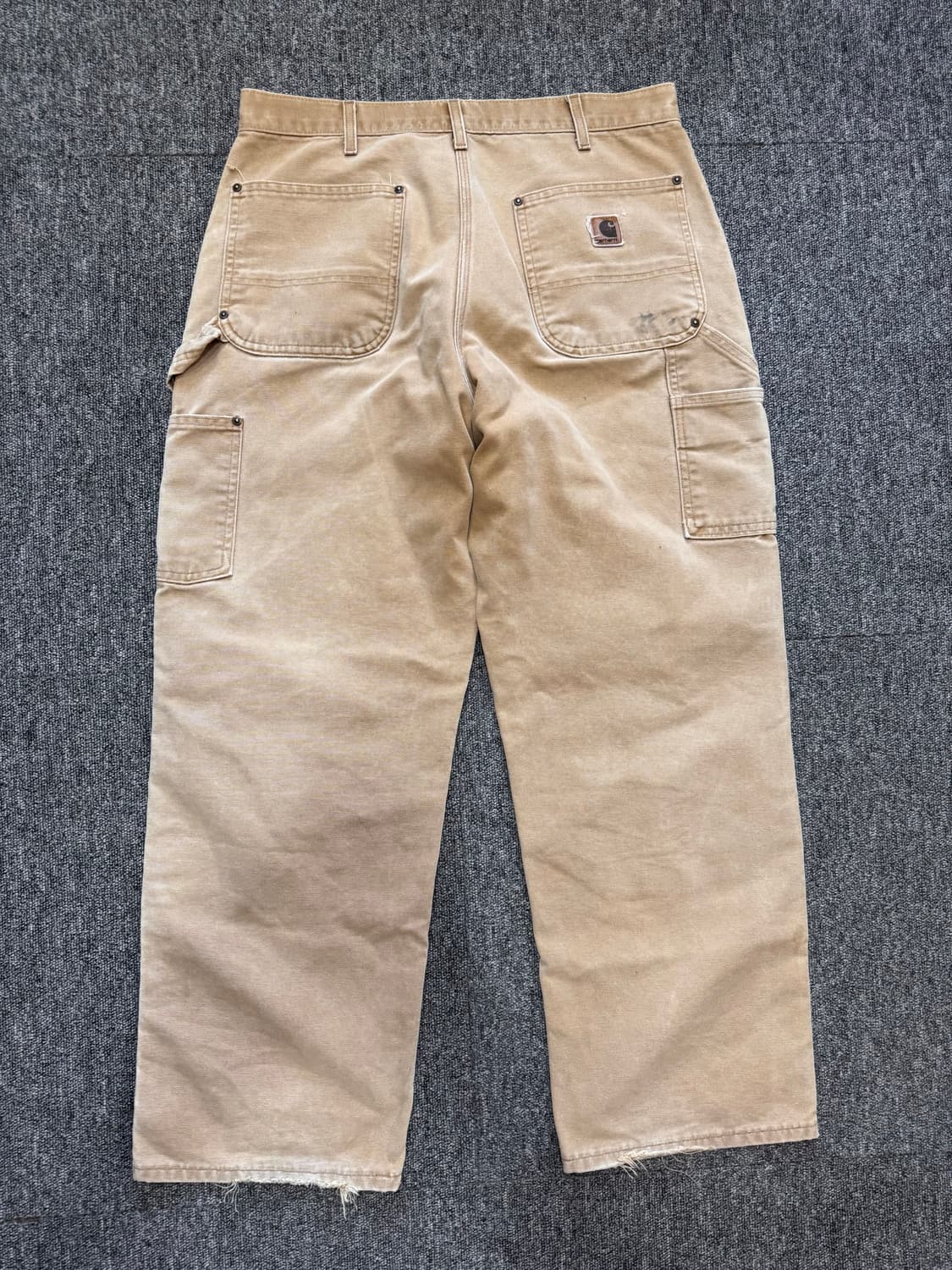 90s USA 칼하트 베이지 더블니 팬츠 34 상품이미지9