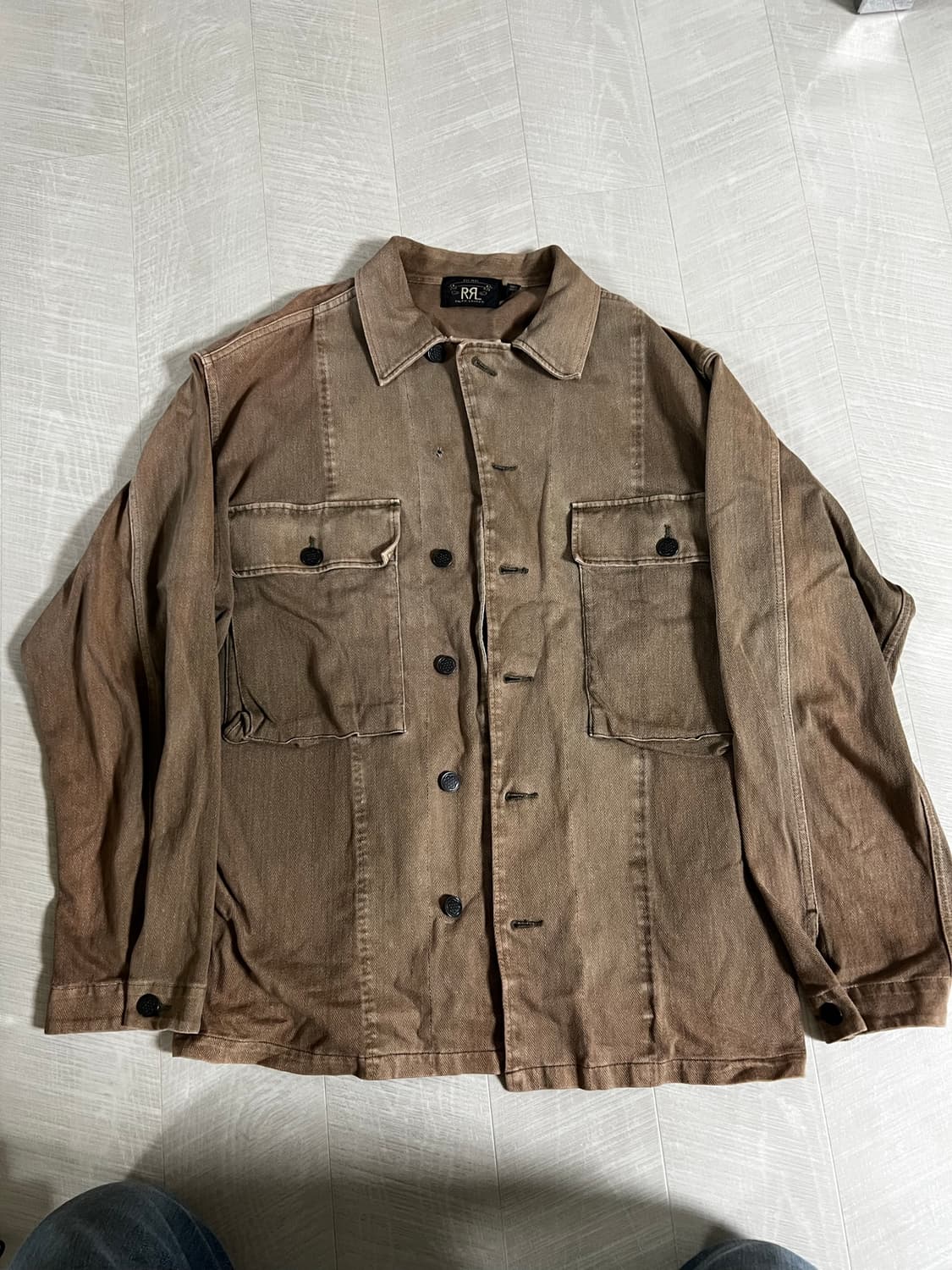 M) RRL 밀리터리 셔츠 페이딩 상품이미지2