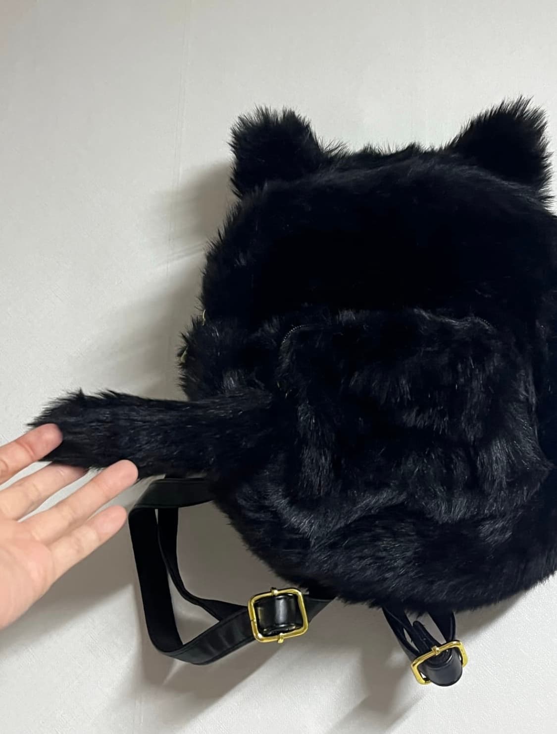 갸루 검정고양이🐈‍⬛ 털가방 상품이미지2