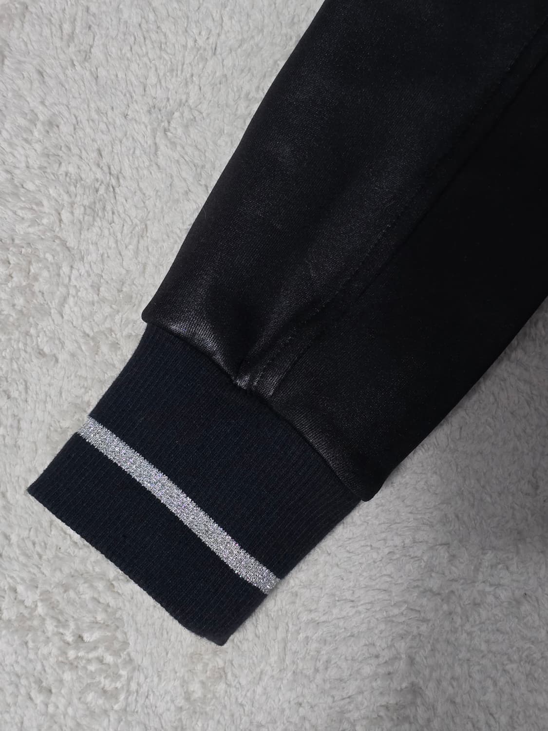 아르마니 익스체인지 여성 블랙 레더 자켓 S 상품이미지4