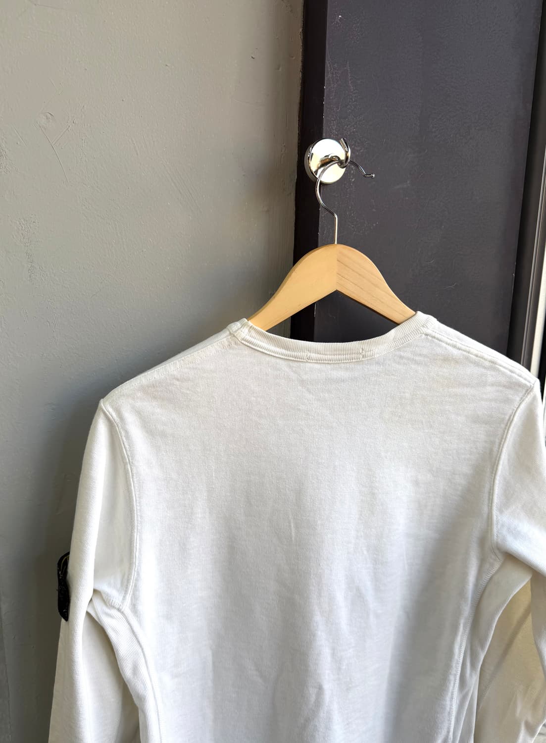 .M/ 스톤아일랜드 와펜 화이트코튼 슬리브 맨투맨 상품이미지6