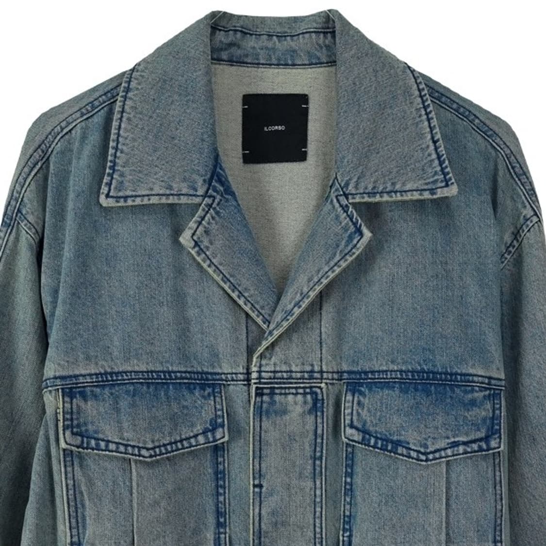 [일꼬르소] 루즈핏 워시드 데님 자켓 청자켓 M19476 상품이미지4