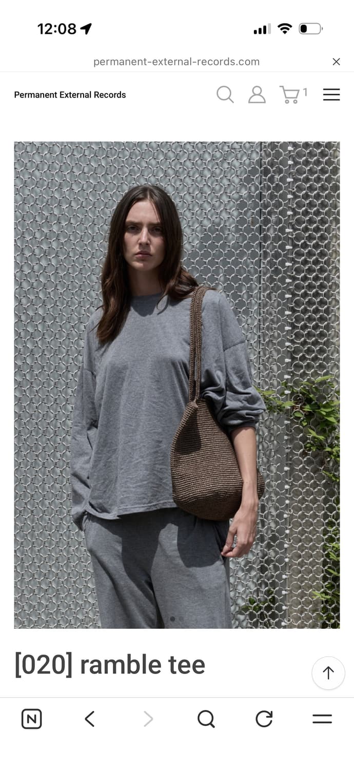 머듈 램블 티  블랙/그레이 일괄 판매 2size 상품이미지1