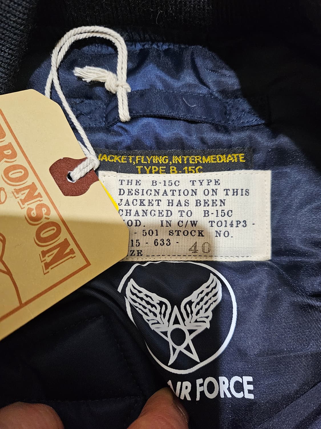 [40/L] 브론슨 Bronson b-15c 항공점퍼 새상품 상품이미지4