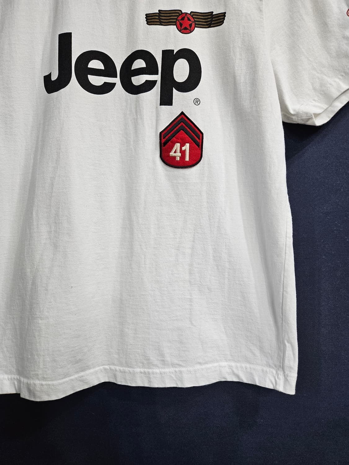 지프 프린팅 화이트 남성 100 반팔티  상품이미지5