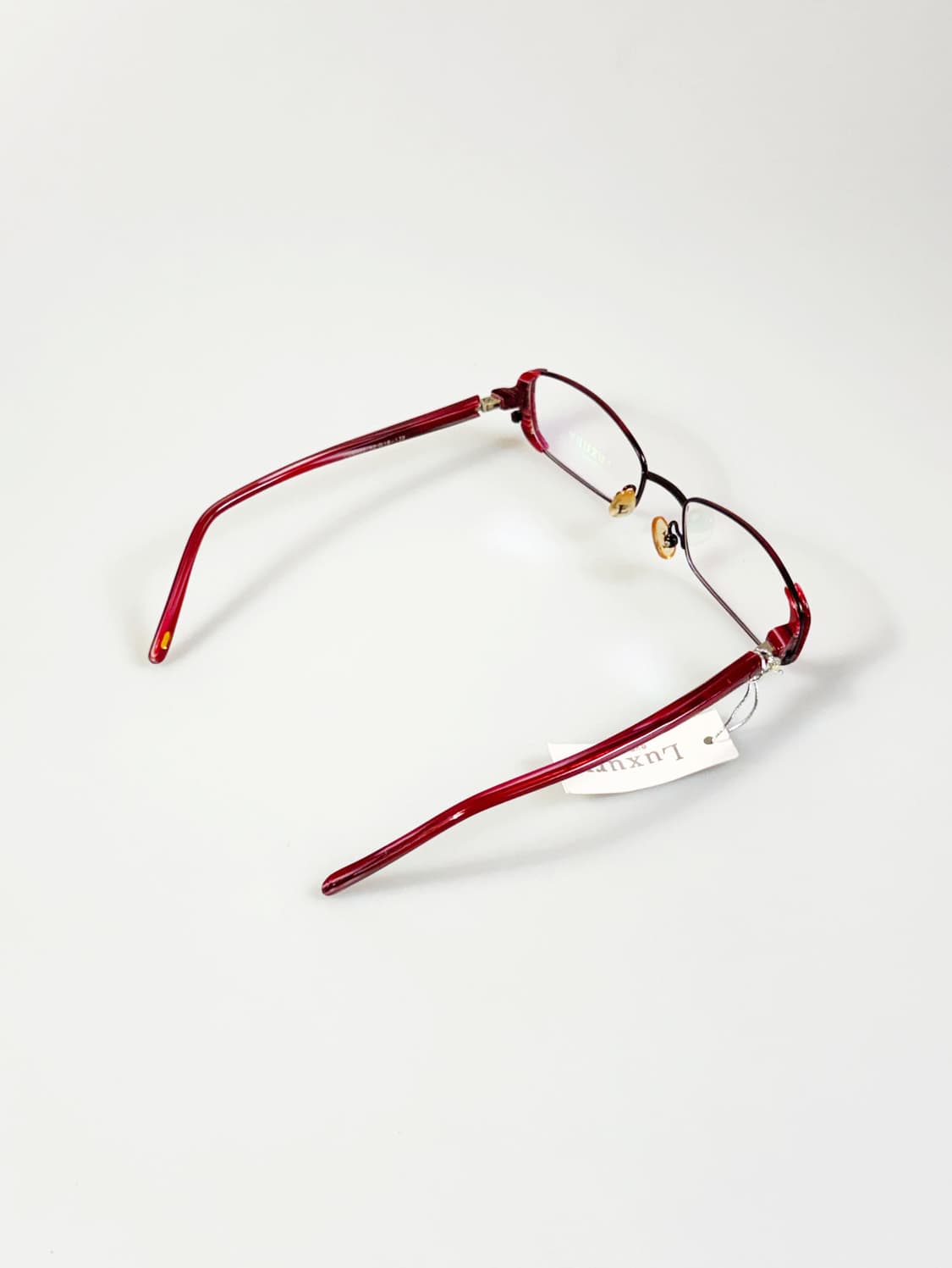 LUXURY OCCHIALI 레드와인 메탈 슬림 스퀘어 빈티지 안경 상품이미지4