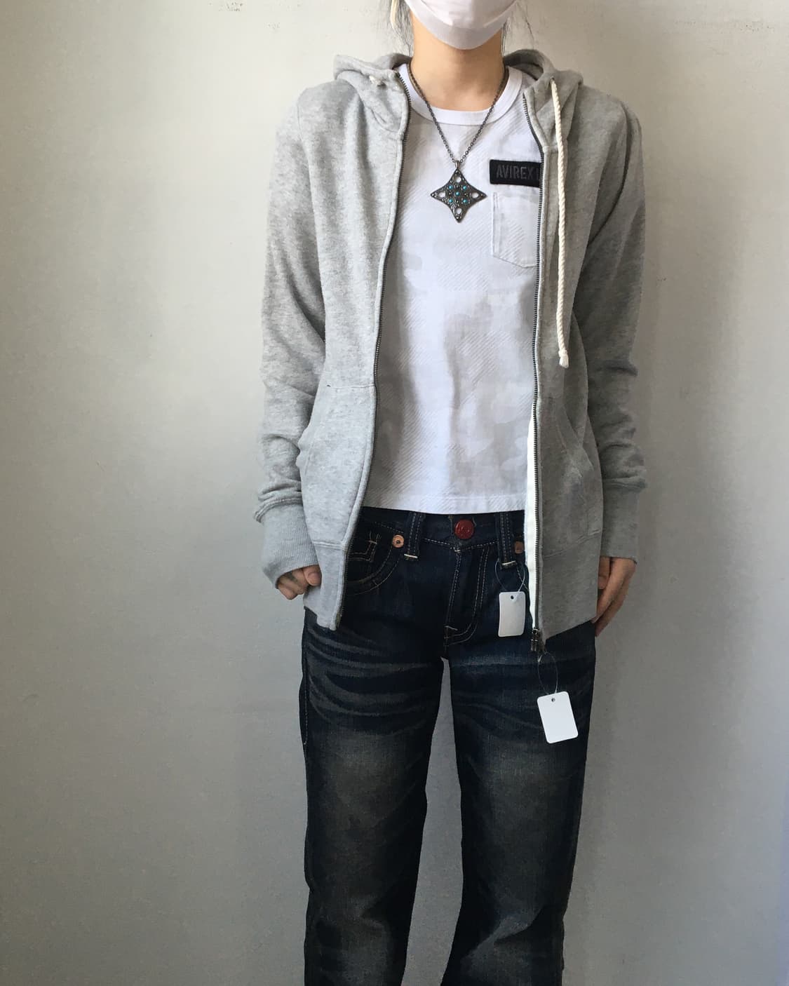 Gray hood zip up 상품이미지5