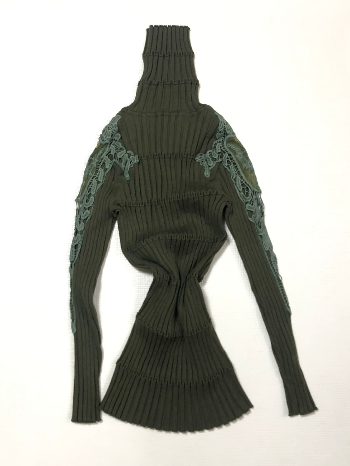 빈티지 카키 레이스 니트 상품이미지8