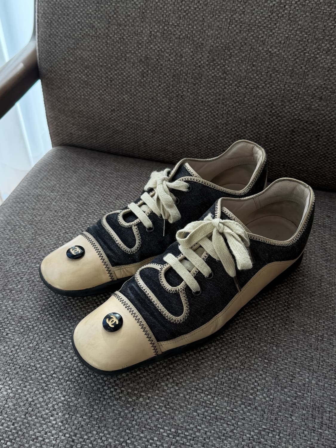 샤넬 80’s 빈티지 데님 코코마크 스니커즈 상품이미지6