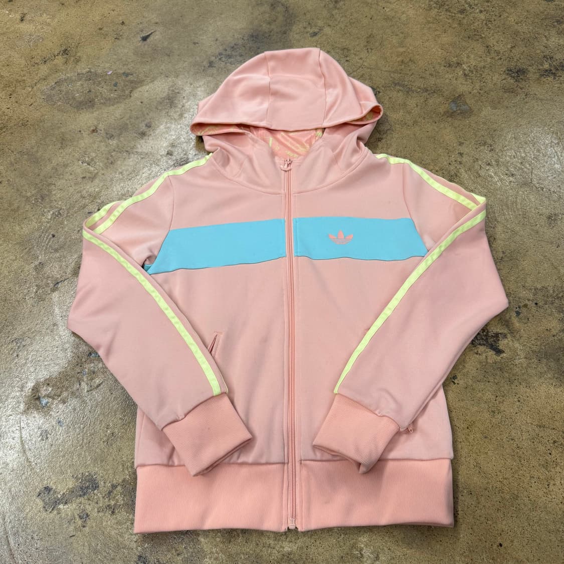 아디다스 파스텔 딸기우유 후플 플락 후드집업 져지  상품이미지2